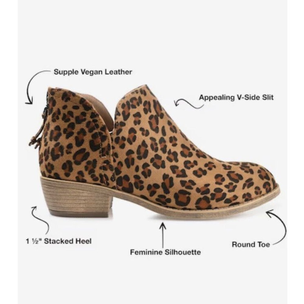 Ankle Boot Womens Leopard Journey Collection Footwear Livvy Size 8 - Picture 2 of 11